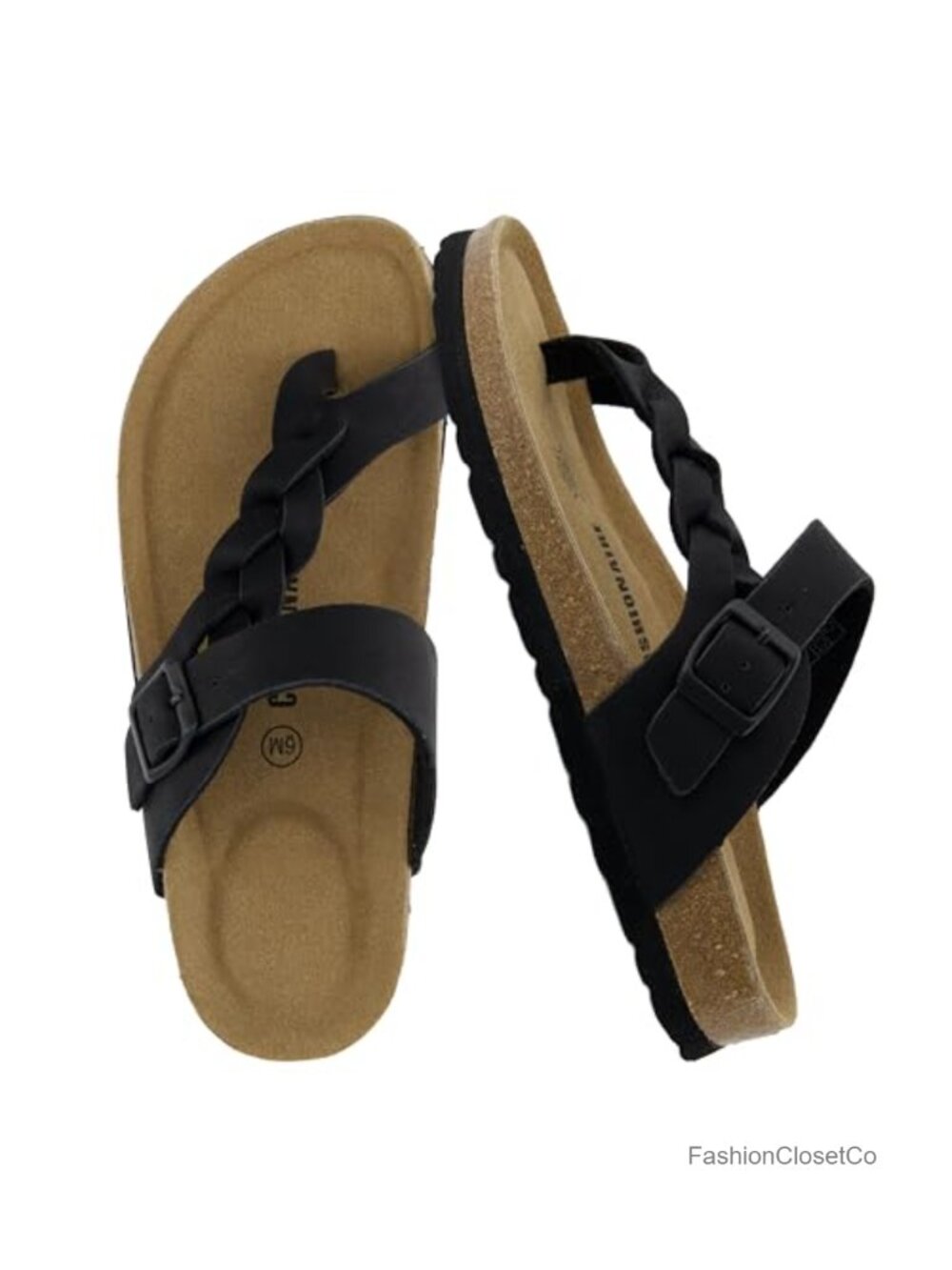 Footbed Sandal with Arch Support and Woven Straps